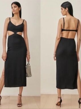 Reformation Black Cut Out Maxi Dress Never Worn w/ Tags